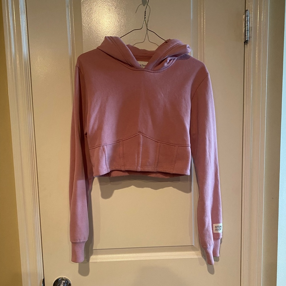 Social Tourist Mauve Cropped Sweatshirt